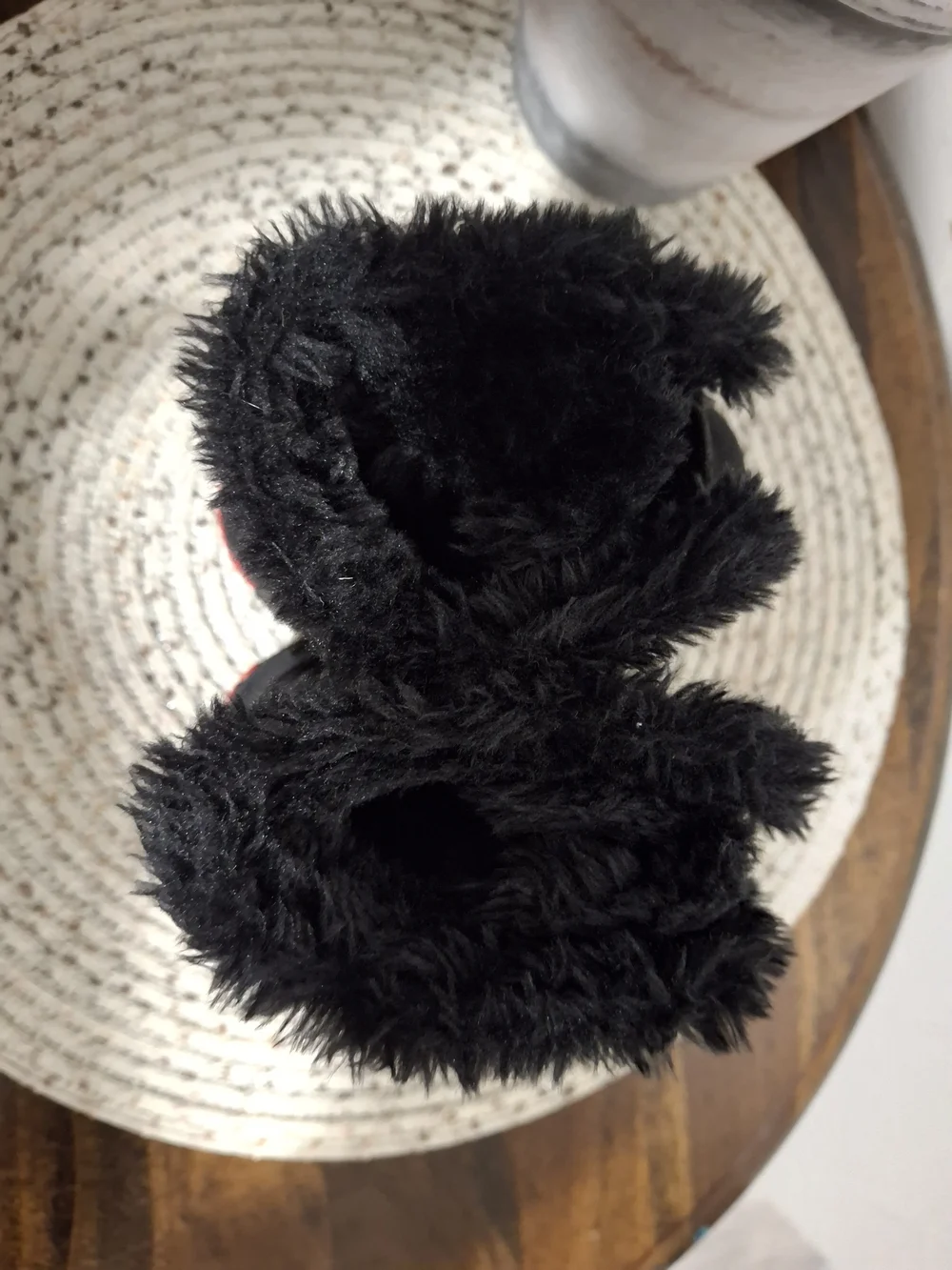 Sorel Kids' Black Winter Boots with Faux Fur Trim Size 5.